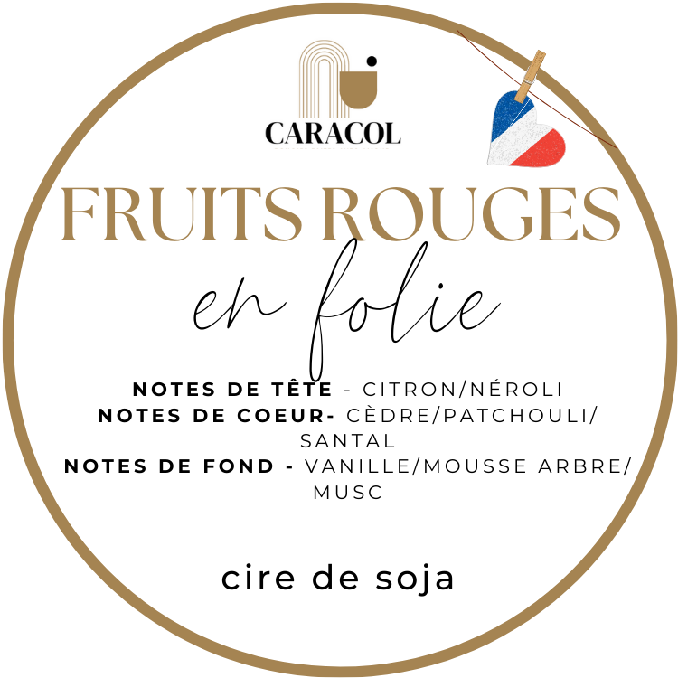 BOUGIE PARFUMÉE FRUITS ROUGES EN FOLIE 180g