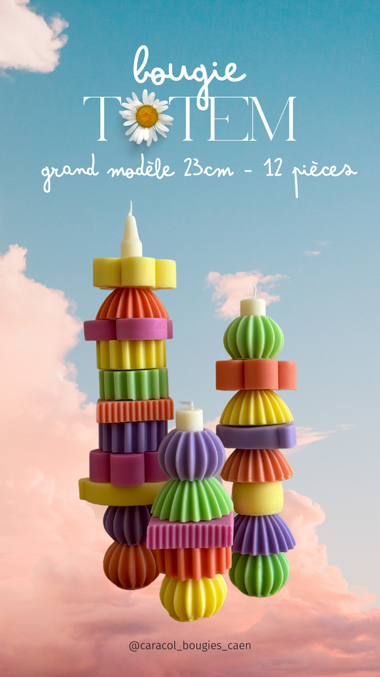 BOUGIE TOTEM - grand modèle | 23cm de hauteur